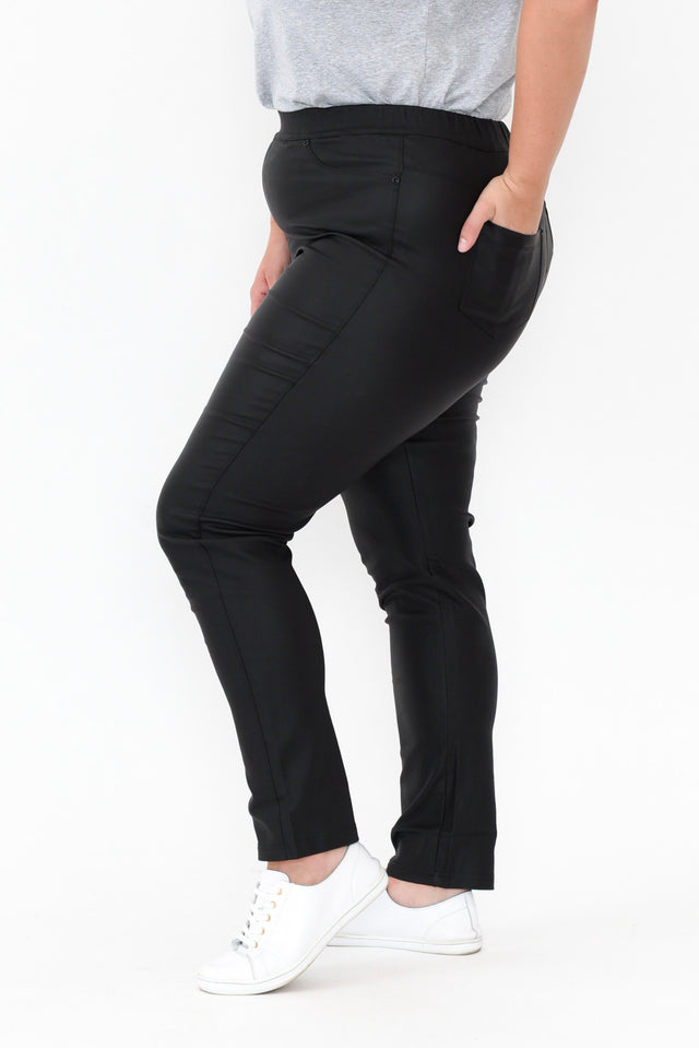 Sawyer Black Wet Look Pants