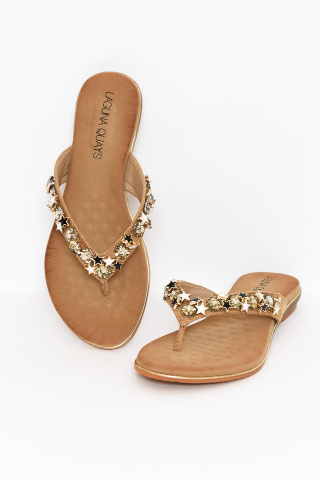 Silvie Nude Embellished Slide