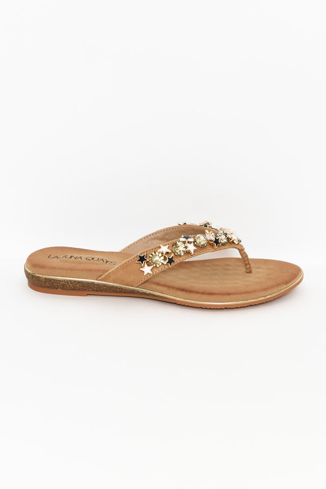 Silvie Nude Embellished Slide