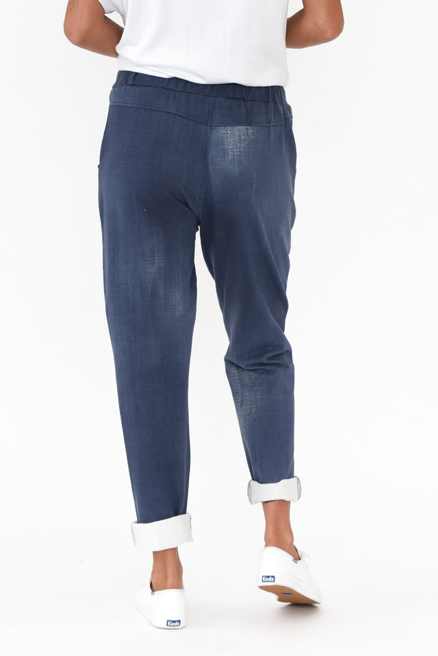 Sloan Dark Blue Wash Cotton Pants