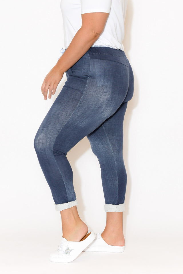 Sloan Dark Blue Wash Cotton Pants