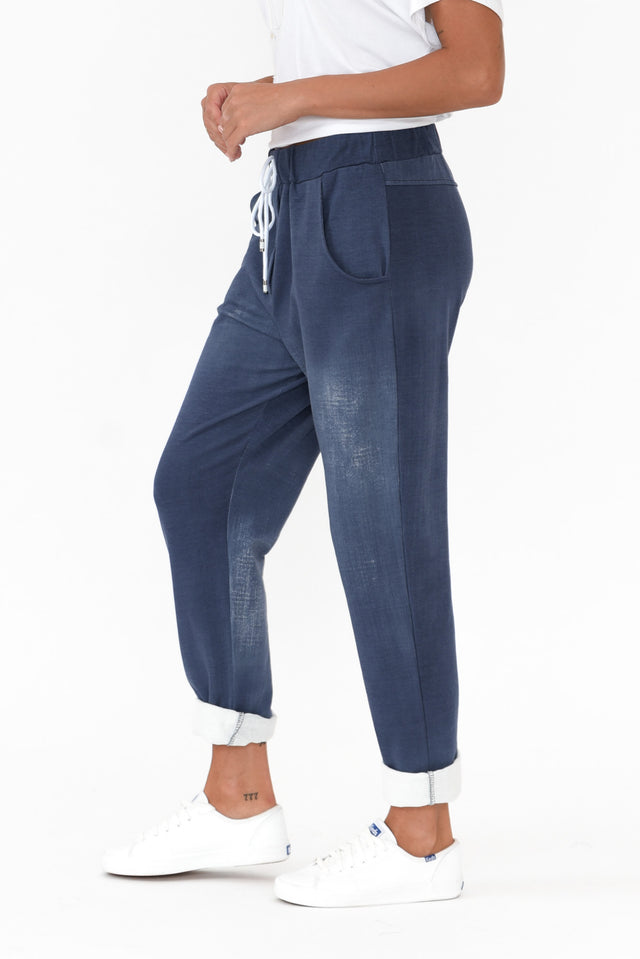 Sloan Dark Blue Wash Cotton Pants