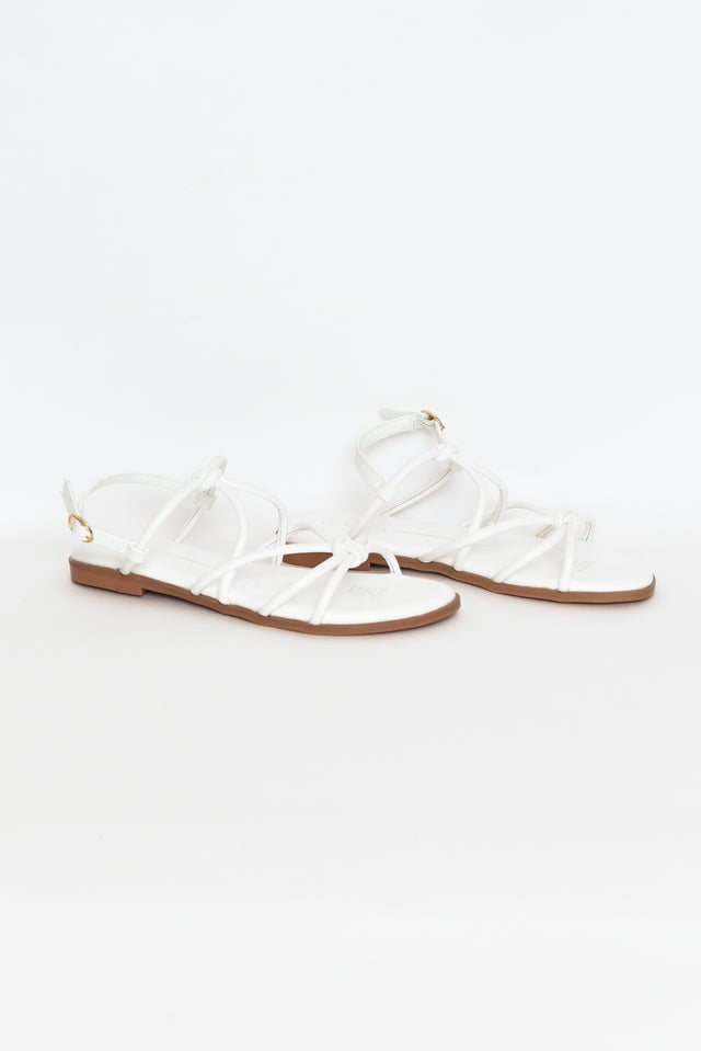 Spaghetti White Strappy Sandal