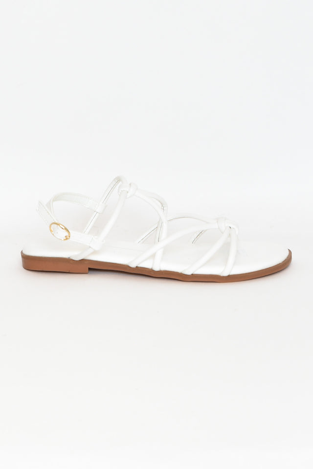 Spaghetti White Strappy Sandal