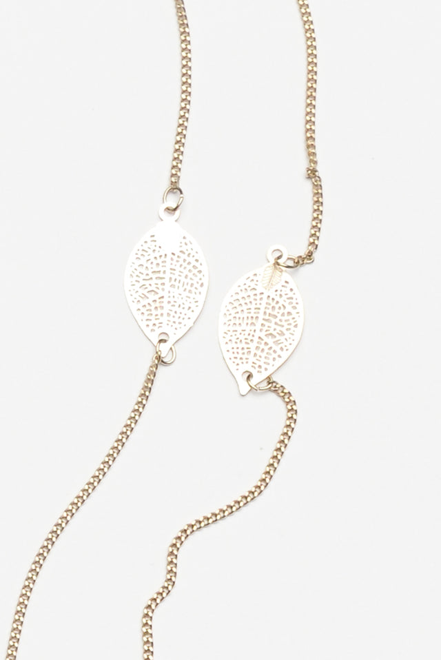 Stem Gold Leaf Fine Chain Necklace