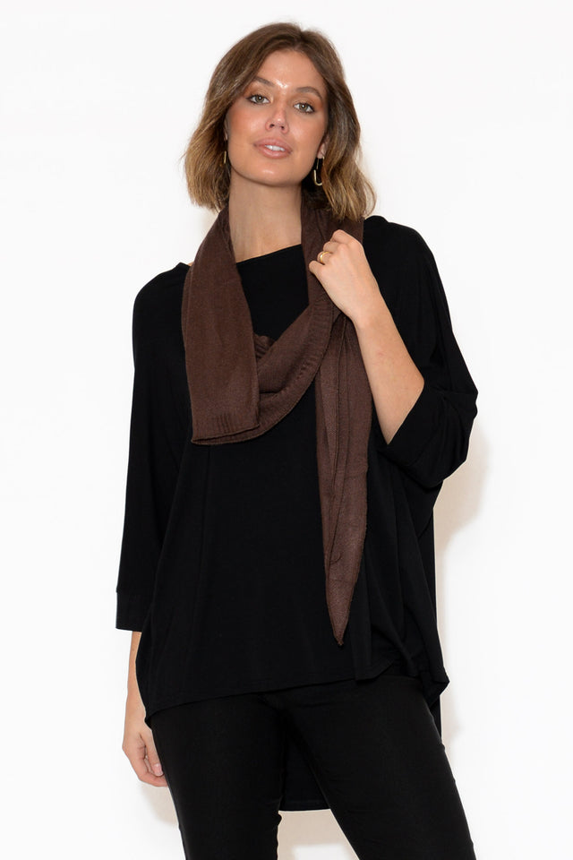 Sutton Brown Bamboo Cashmere Scarf image 1