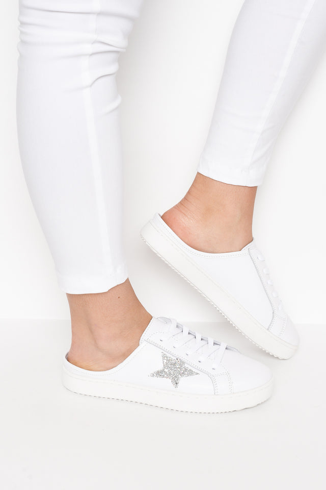 Vango Silver Leather Mule Sneaker