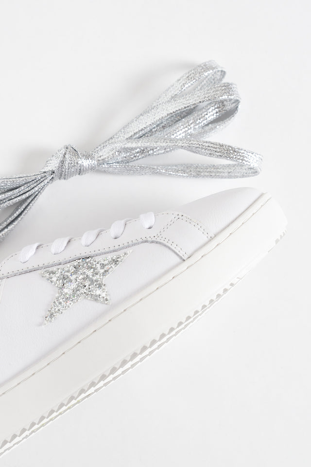 Vango Silver Leather Mule Sneaker