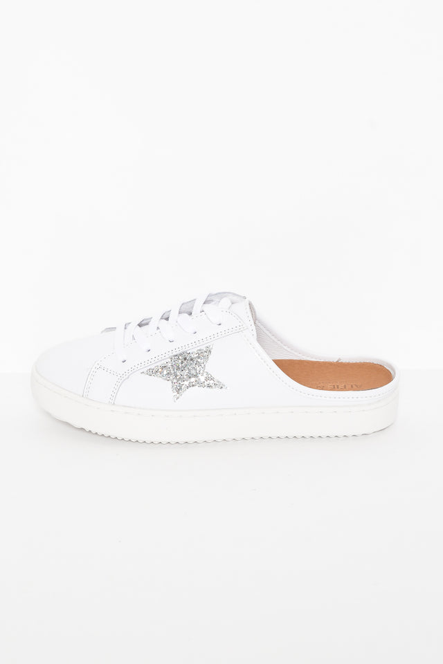 Vango Silver Leather Mule Sneaker