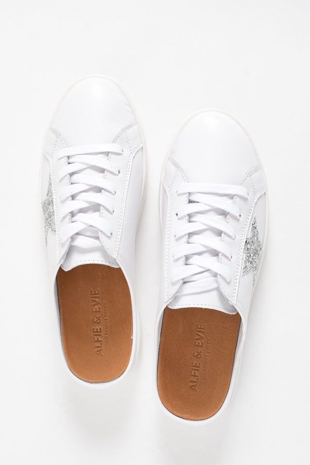 Vango Silver Leather Mule Sneaker