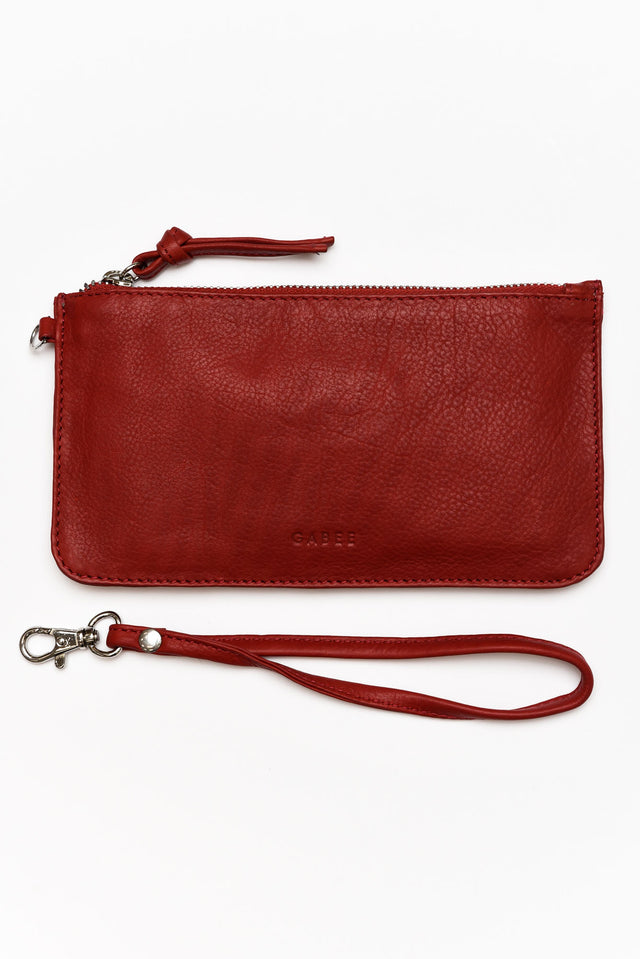 Vaucluse Red Leather Medium Pouch image 1