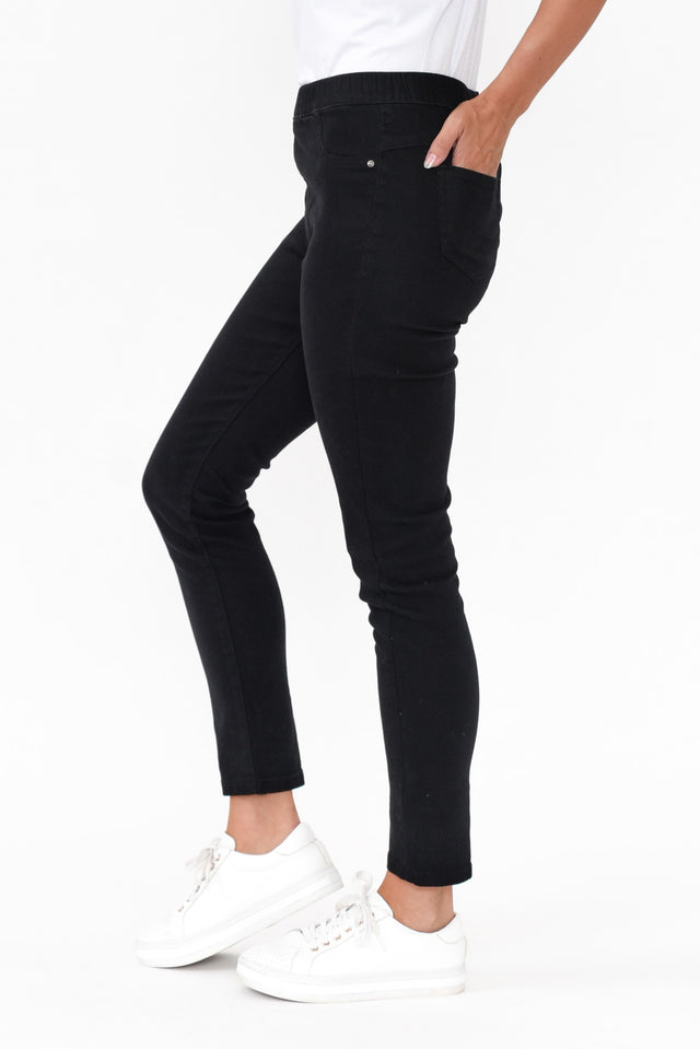 Verona Black Cotton Stretch Jeans