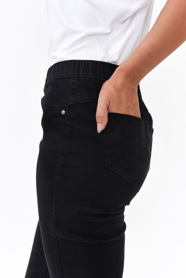 Verona Black Cotton Stretch Jeans