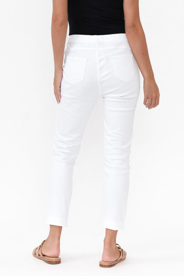 Verona White Cotton Stretch Jeans