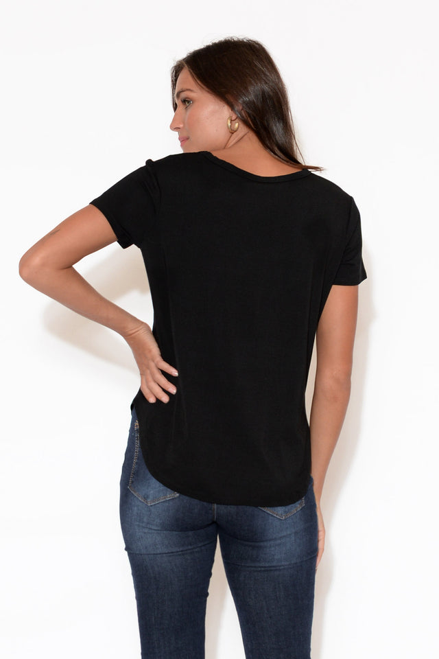 Veronica Black Bamboo Tee