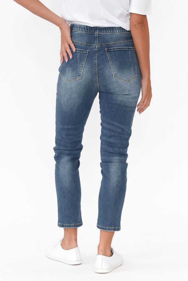Zadie Distressed Blue Stretch Jeans