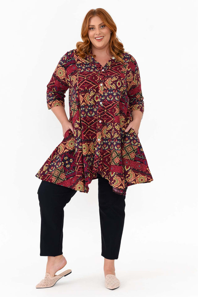 Dixon Navy Cotton Stretch Pants