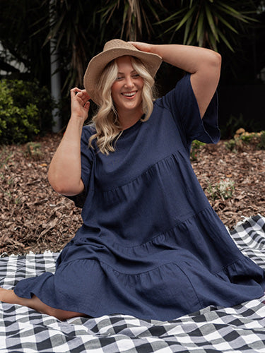 Plus Size Linen Dresses For Women - Blue Bungalow AU