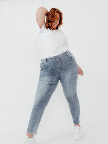 Fashion plus size wide leg jeans australia