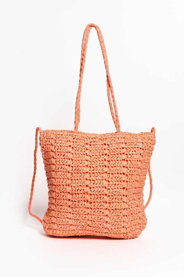 Endota Coral Straw Tote image 1