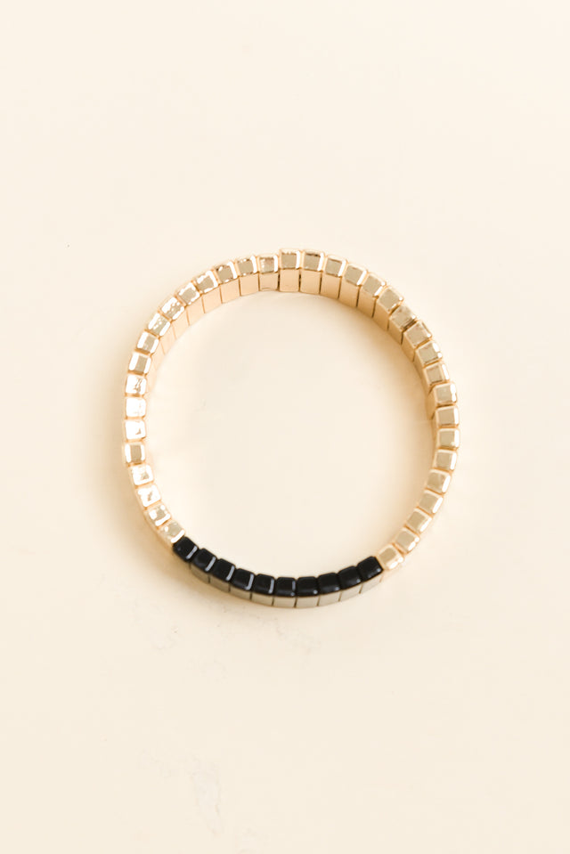 Abel Black Contrast Beaded Bracelet image 2