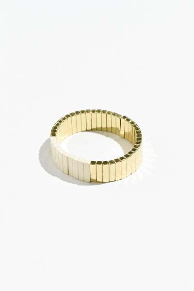 Abel Cream Contrast Beaded Bracelet