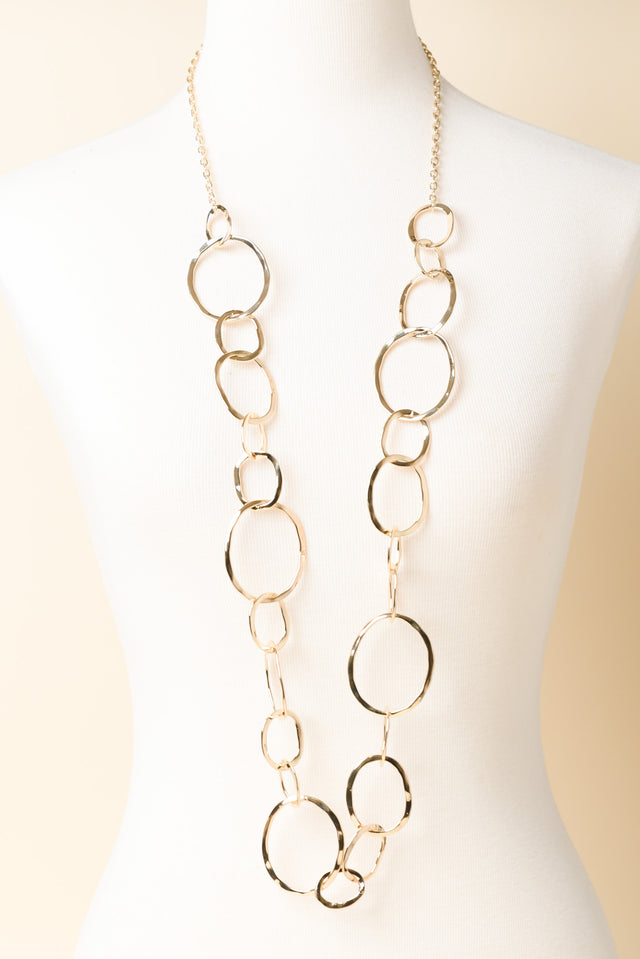 Aberdeen Gold Ring Link Necklace