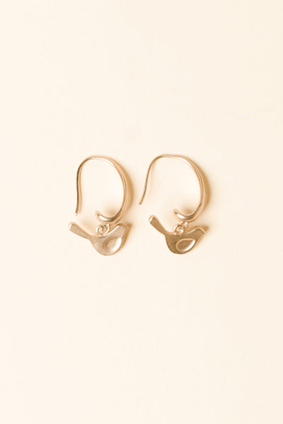 Abia Gold Bird Hook Earrings