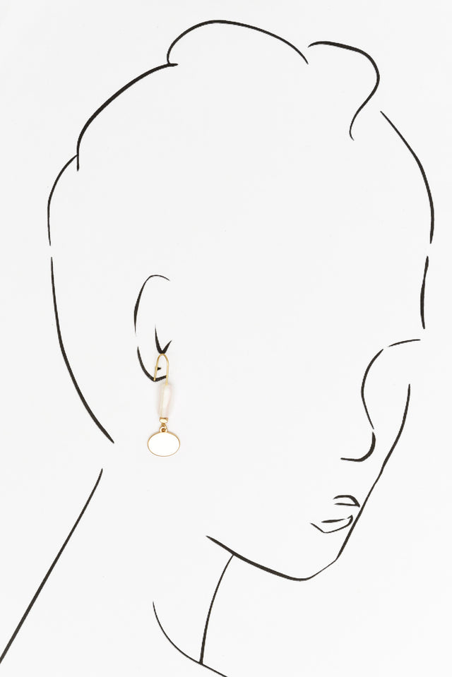 Abriella Gold Oval Hook Earrings image 2