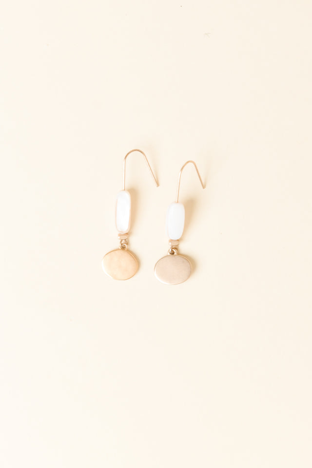 Abriella Gold Oval Hook Earrings