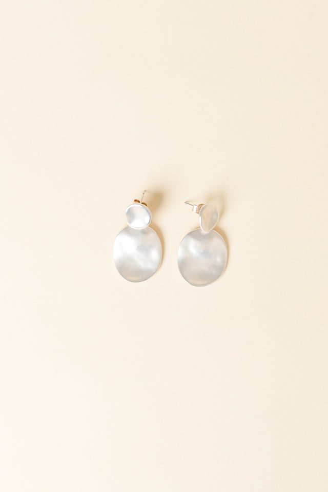 Ackley Silver Oval Earrings