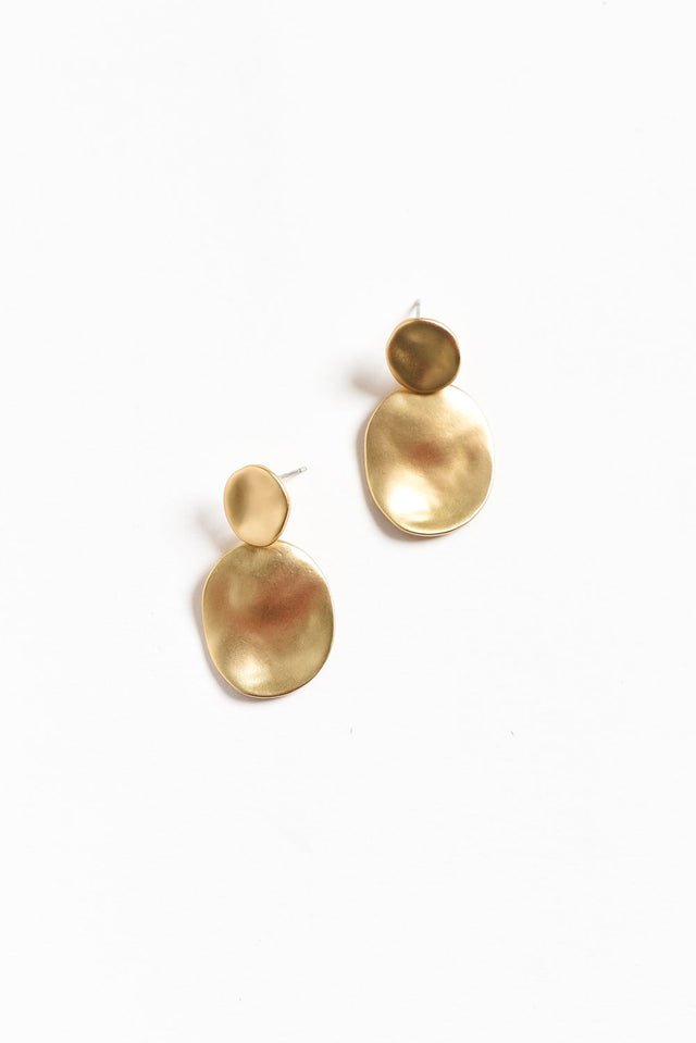 Ackley Gold Oval Earrings image 1