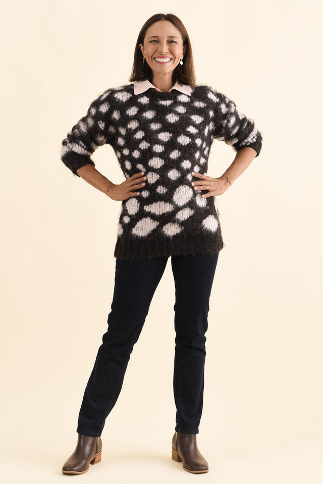 Adams Brown Spot Knit Jumper,Brunette model,alt text|model:Cara image 6