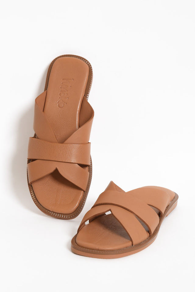 Adelaide Brandy Leather Slide