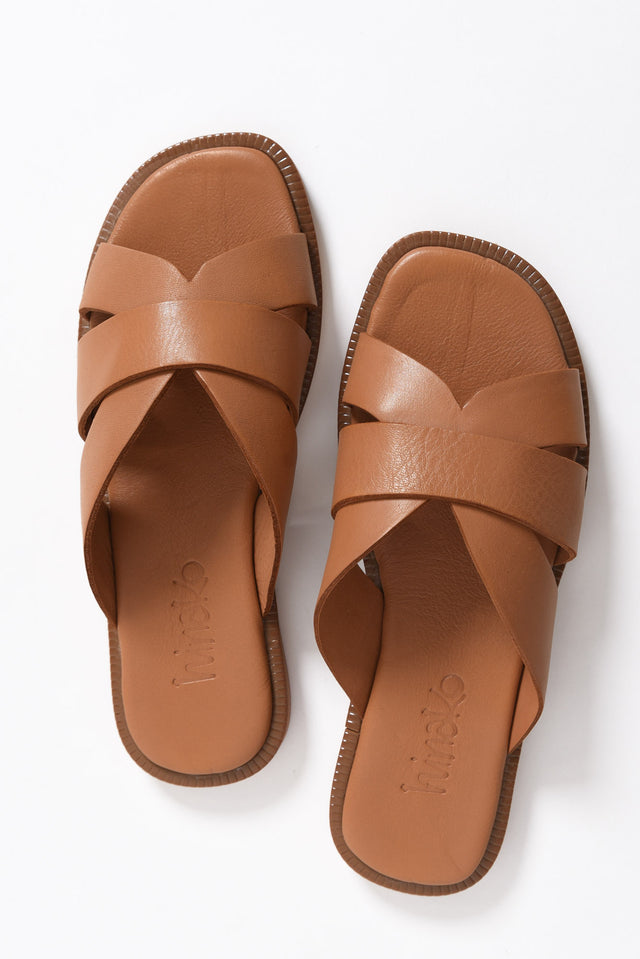 Adelaide Brandy Leather Slide