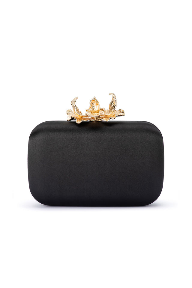 Adele Black Orchid Clutch