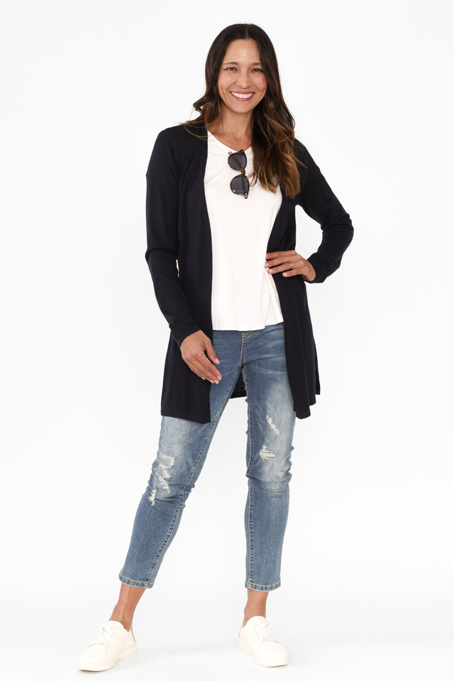 Adeline Navy Lightweight Cardigan image 3