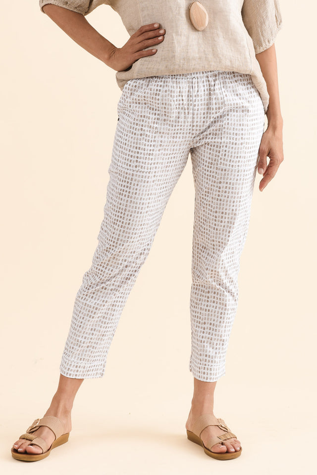 Air-Lite Taupe Spot Stretch Cropped Pants image 1