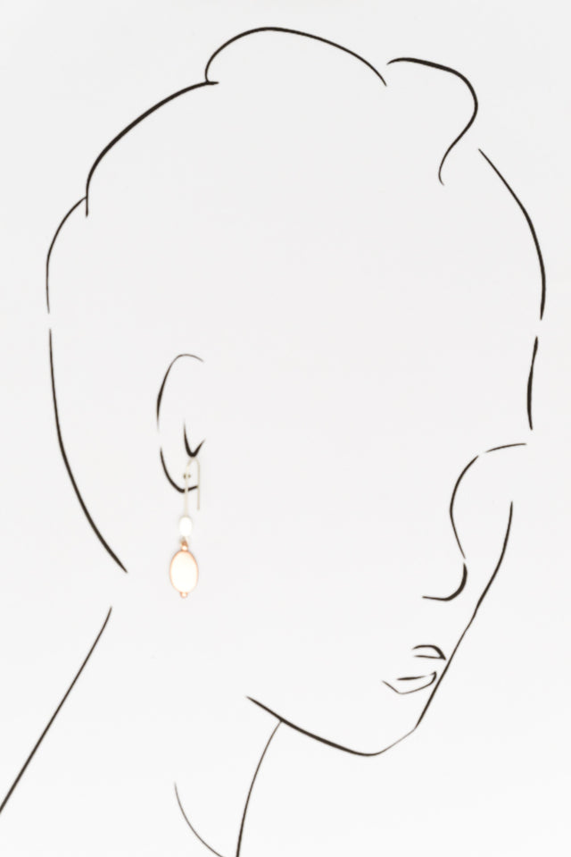 Aisla Rose Gold Oval Hook Earrings