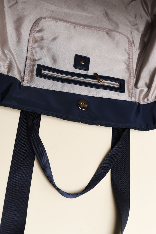 Aleana Navy Quilted Tote Bag image 3