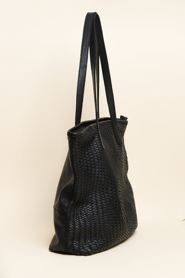 Aleana Navy Quilted Tote Bag image 4