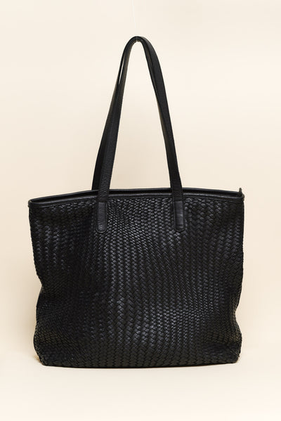 Alfie Black Woven Tote Bag