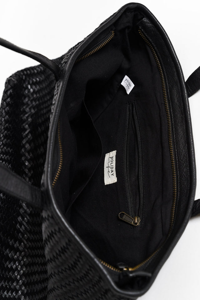 Alfie Black Woven Tote Bag