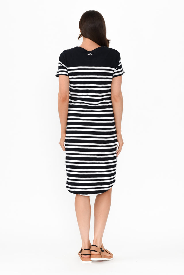 Aligner Navy Stripe Cotton Dress