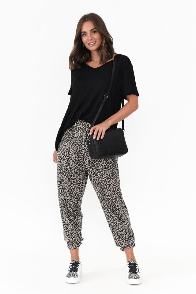 Allora Brown Leopard Stretch Pants banner image