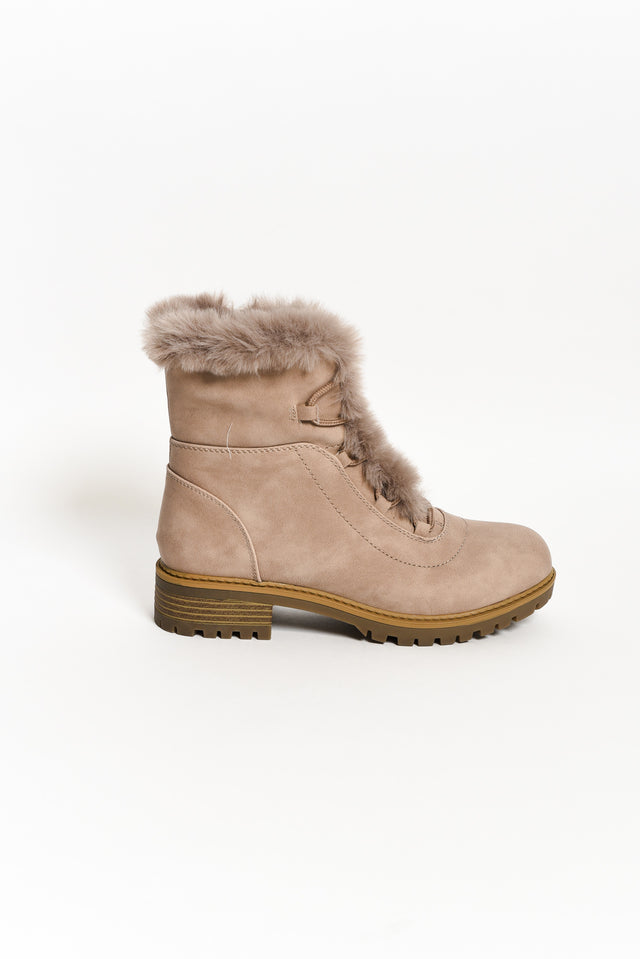 Alpine Taupe Faux Fur Boot
