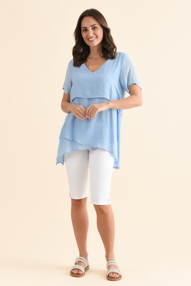 Alvina Sky Layered Tunic Top,Full Body,Brunette model,alt text|model:MJ image 8