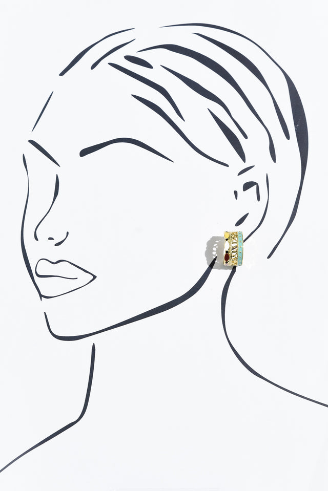 Ames Gold Hoop Earrings image 2