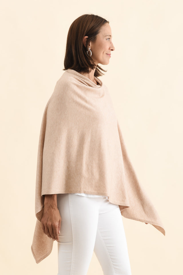 Amy Oat Wool Blend Poncho image 4