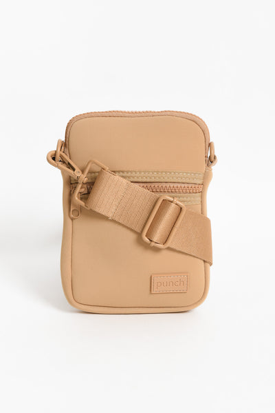 Andie Beige Neoprene Phone Bag